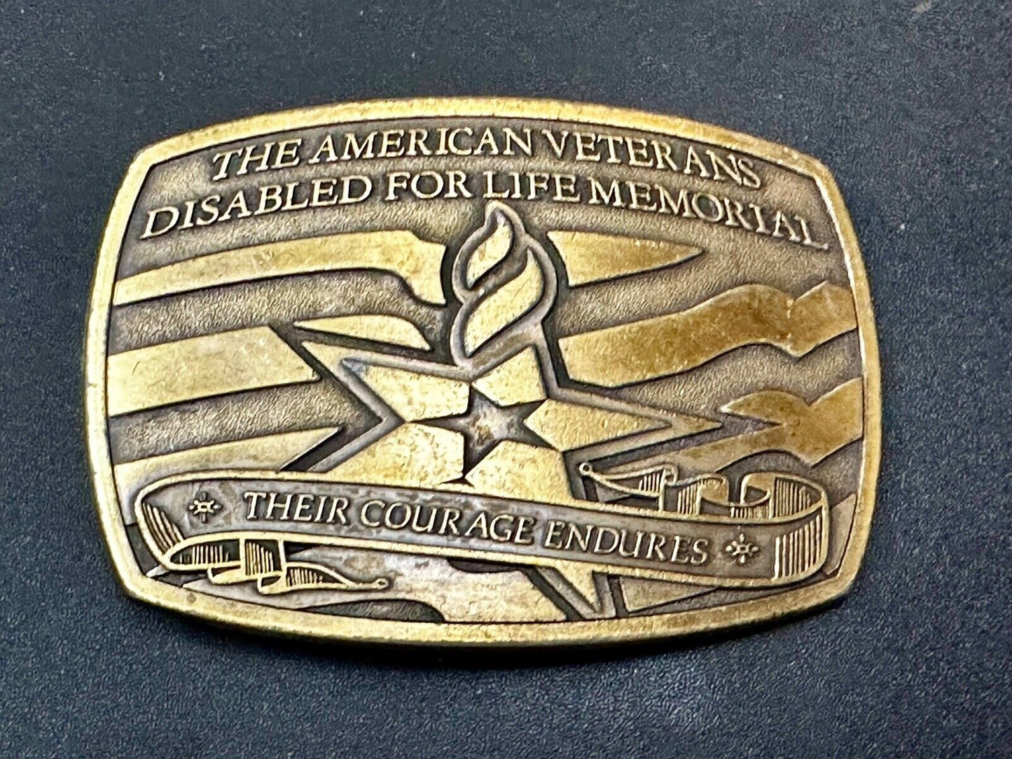 The American Veterans Disabled for life Memorial Commemorative Belt Buckle