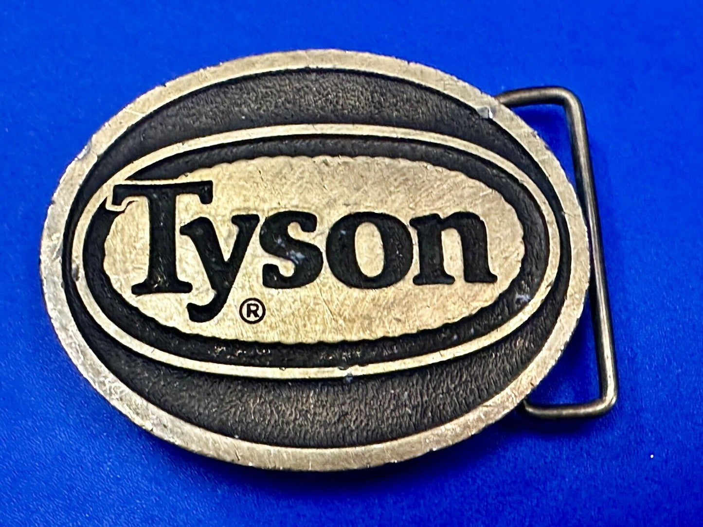 Tyson Food Brands Advertisement Vintage Belt Buckle CD Hit Made in Usa