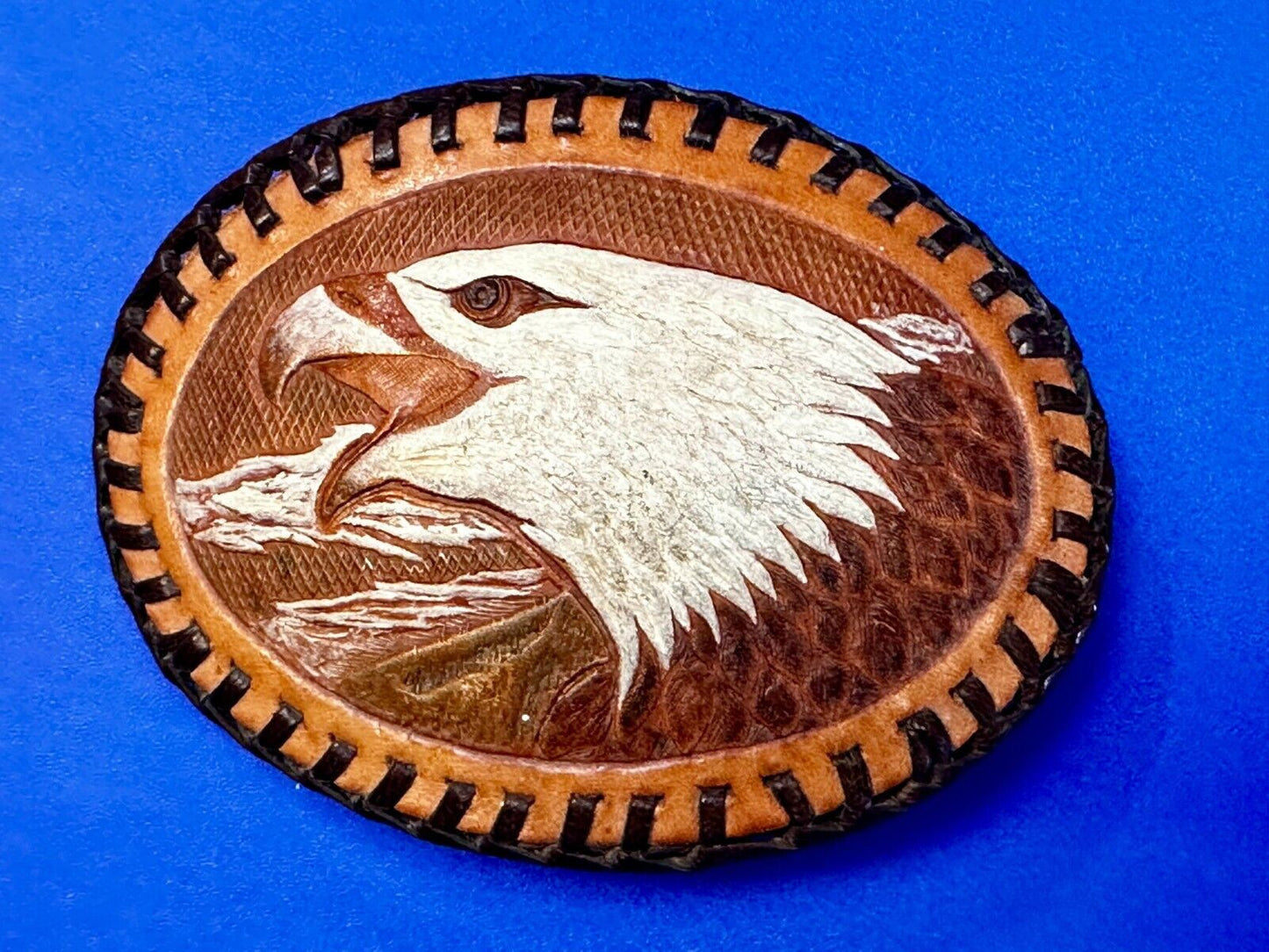Belt Buckle eagle Leather