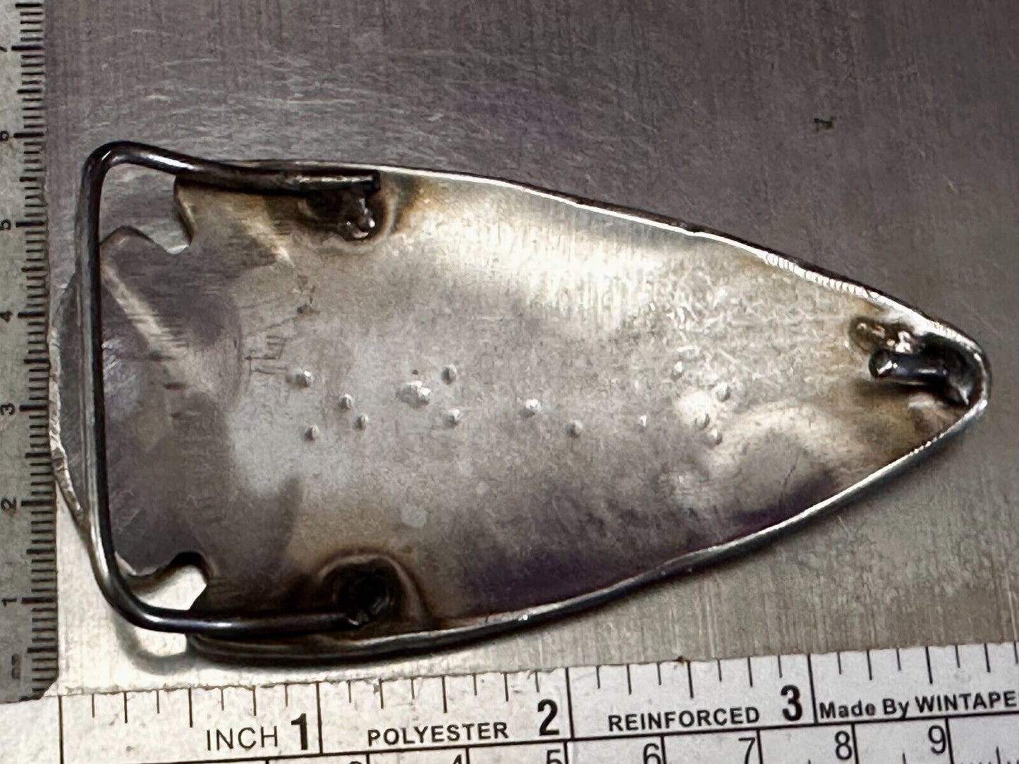 Arrow Head Artisan Cast Made Native Indian Art Figural Silver? Belt Buckle