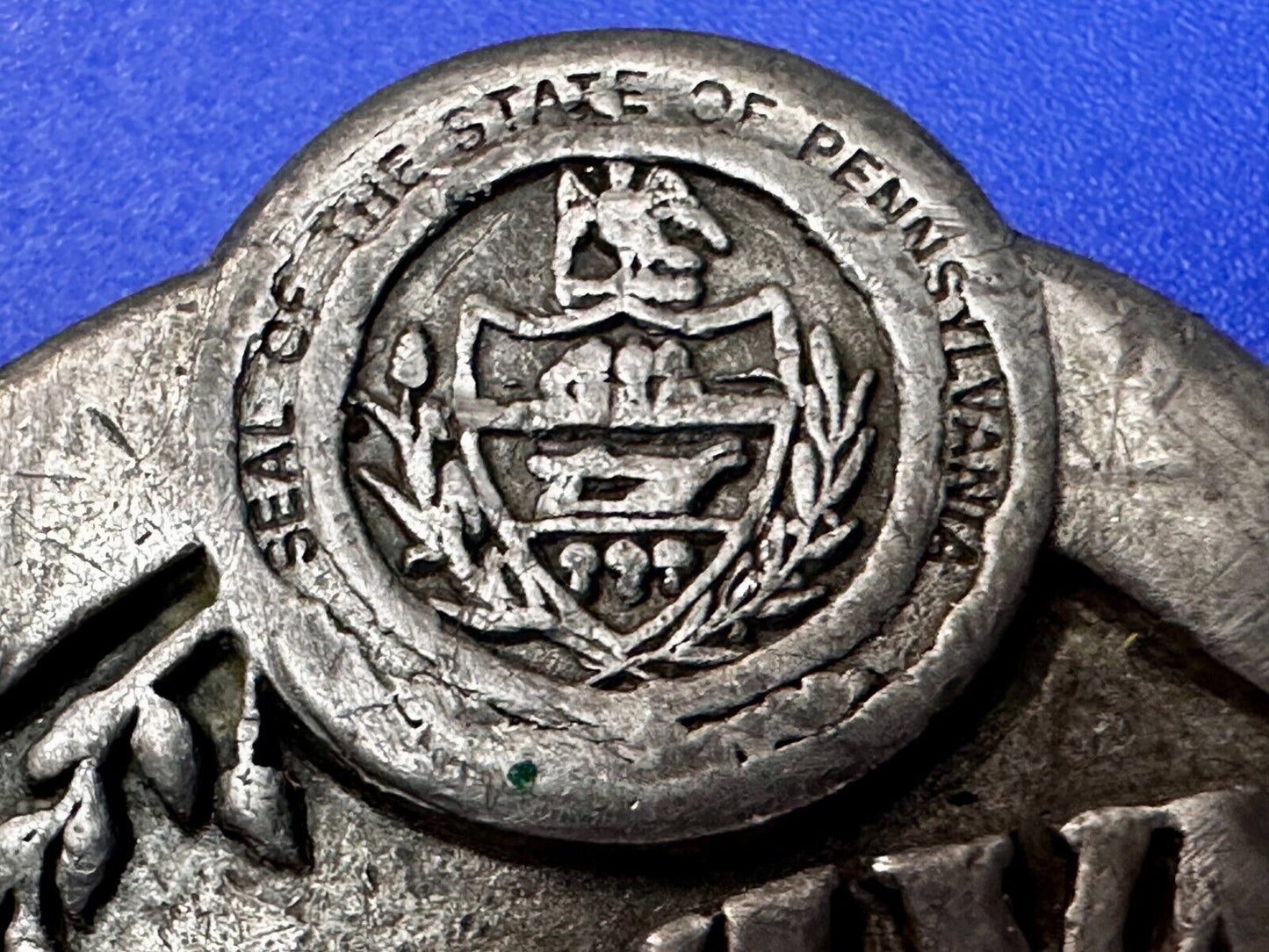 The State of Pennsylvania Virtue Liberty Independence 1982 Siskiyou Belt Buckle