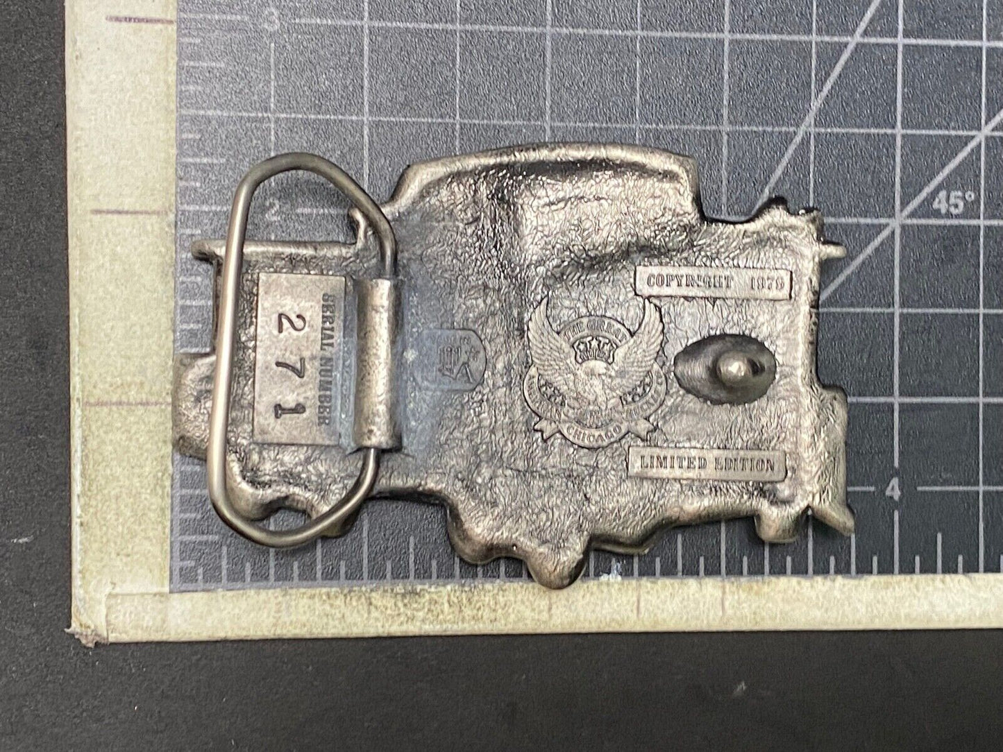 Train Caboose Collectors Belt Buckle Great American Buckle Co 1979 Made USA
