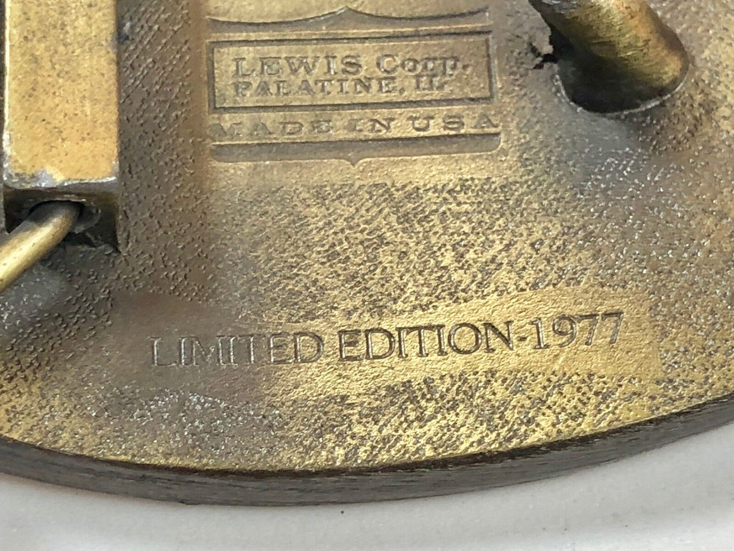 1970’s Jacques Seeds belt buckle farmers feed the world. Limited ED. Lewis