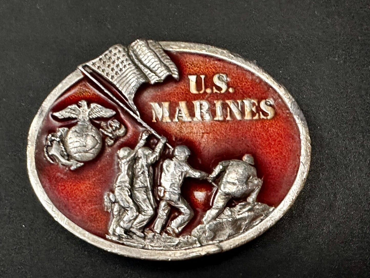 The Few The Proud The U.S Marines VTG 1982 Commemorative Belt Buckle by Bergamot