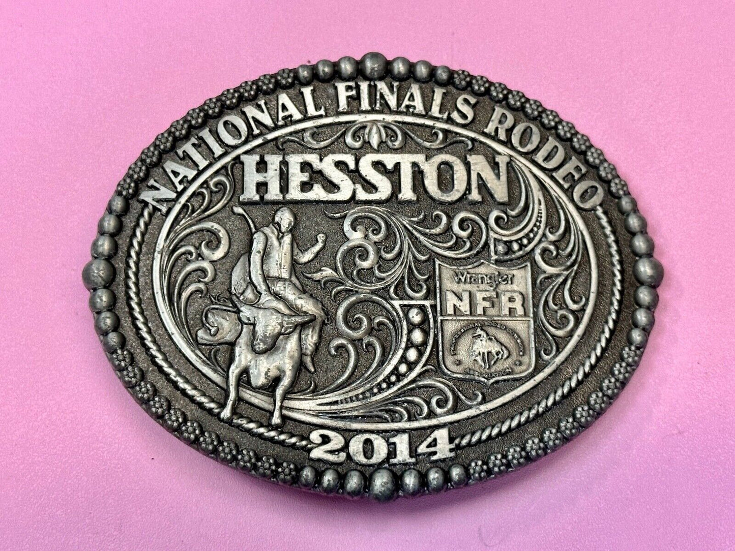2014 Hesston National Finals Rodeo NFR Collector Montana Silversmiths Buckle