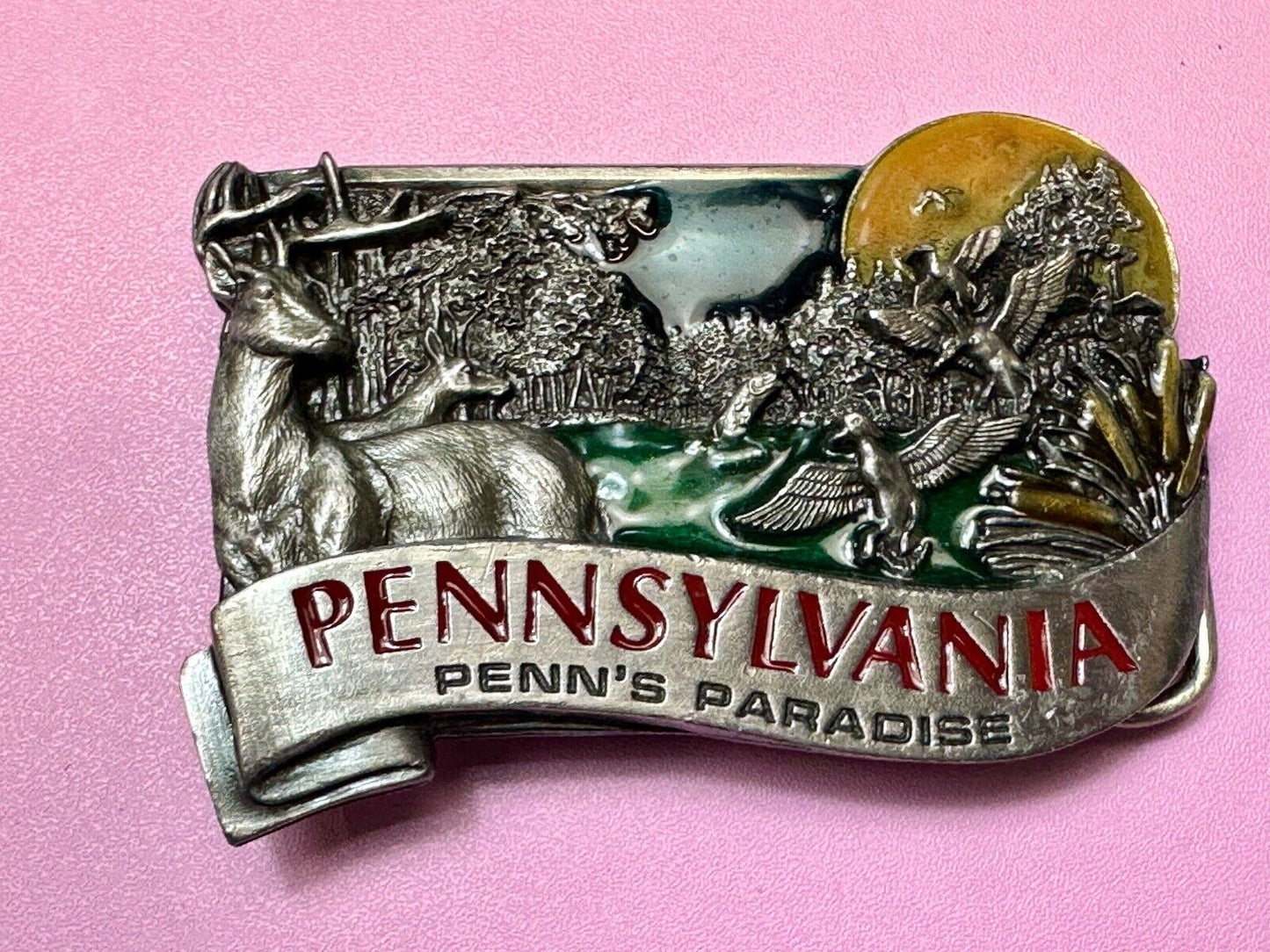 The Great State of Pennsylvania PA - Penn's Paradise Bergamot Belt Buckle
