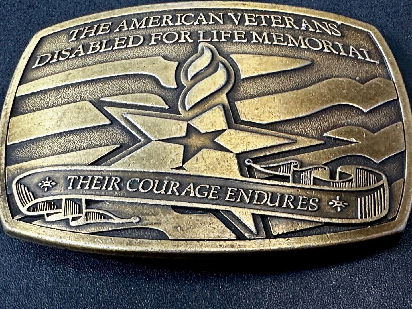 The American Veterans Disabled For Life Memorial Commemorative Belt Buckle