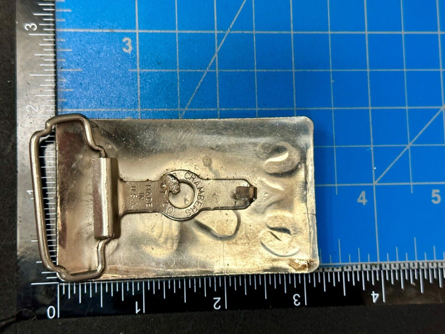 Vintage Chambers Horse Head - Engraved Horseshoe Southwestern Vibe Belt Buckle