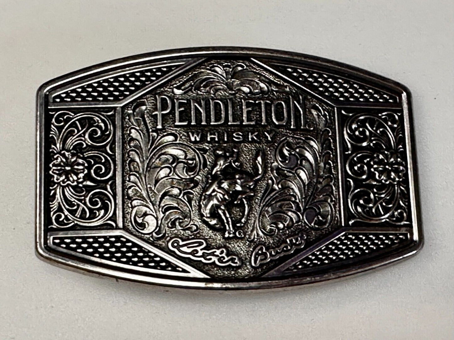 2022 Pendleton Whiskey Leter Buck Rodeo Cowboys Montana Silversmiths Belt Buckle