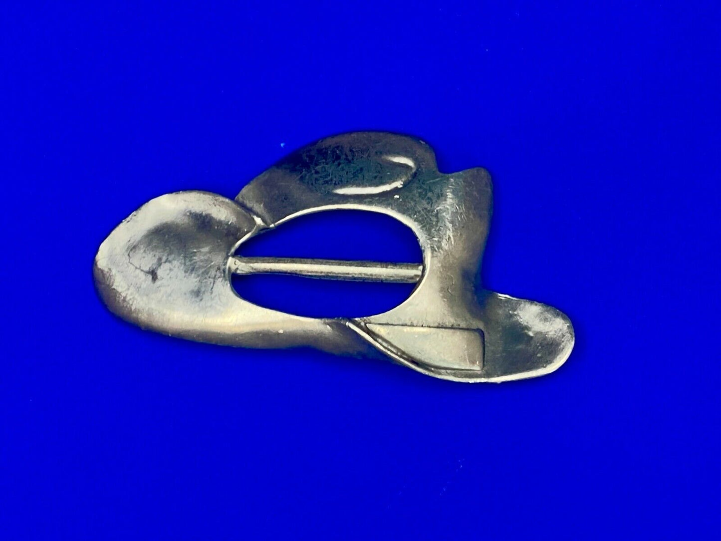 Vintage Cowboy Hat Silver Tone Western Belt Slide Buckle By Ultracraft