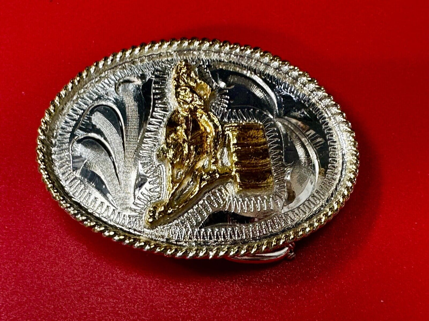 Barrel Riding - Rodeo Cowgirls KidsBelt Buckle by The Classic Buckle Collection