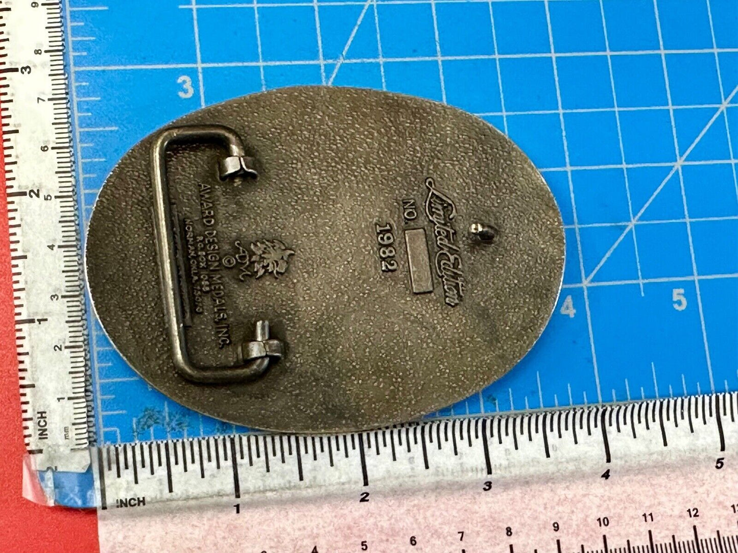 Totco Instruments Co Manufacturing vintage ADM solid brass belt buckle