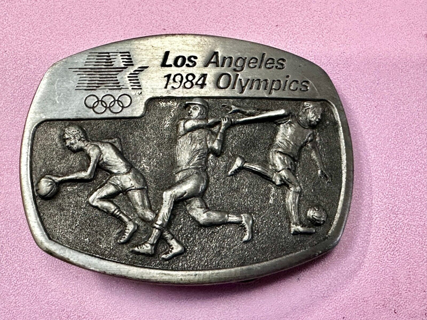 Baseball - 1984 Los Angeles Olympics Commemorative Pewter Sanchez Belt Buckle