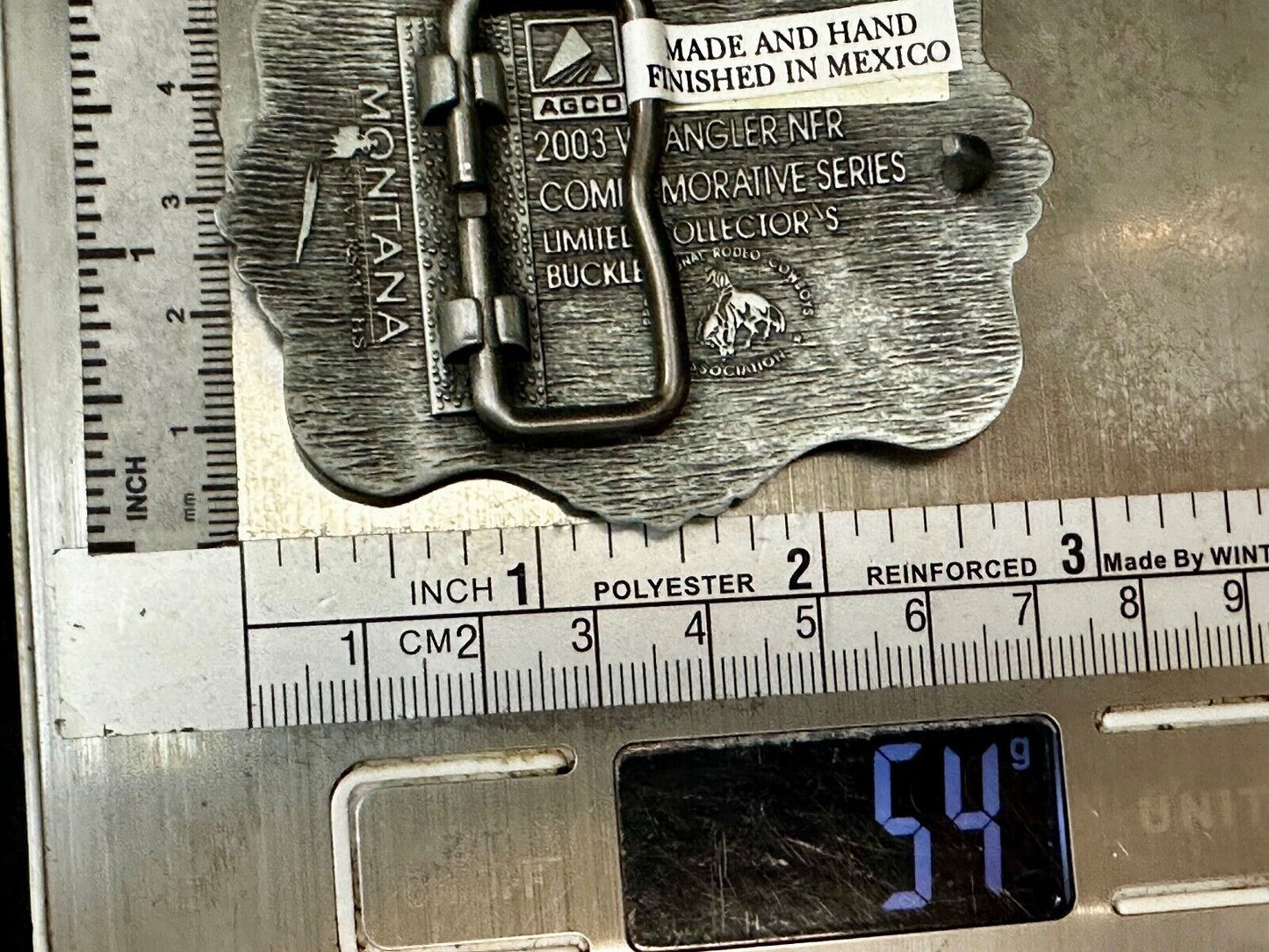 2003 NFR National Finals Rodeo NOS Youth Size Montana Silversmiths Belt Buckle