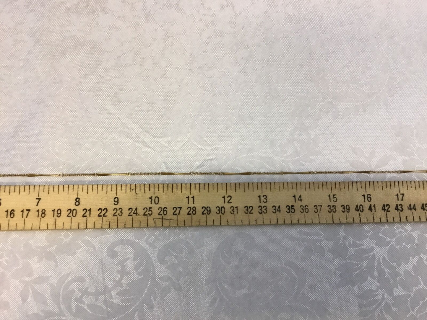 Avon Gold tone bar link - section necklace 26" long