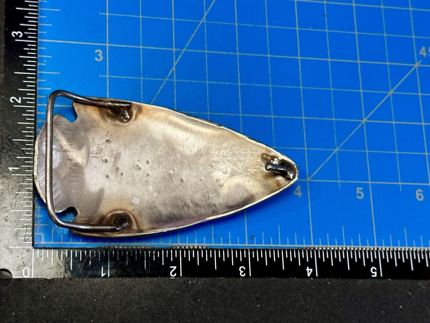Arrow Head Artisan Cast Made Native Indian Art Figural Silver? Belt Buckle