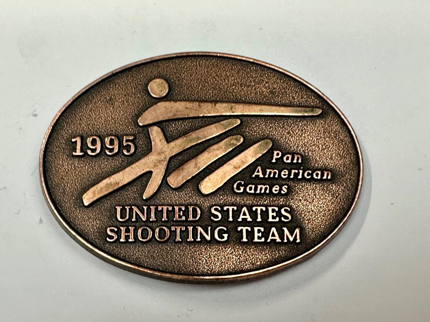1995 United States Shooting Team Pan American Games PanAm belt buckle