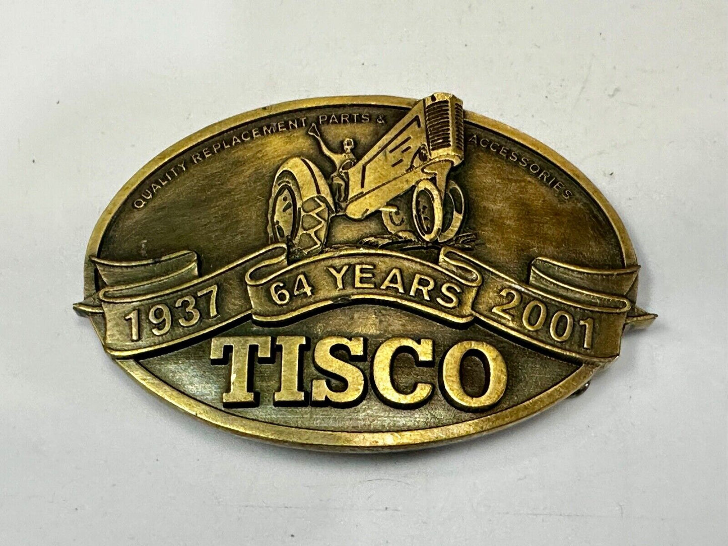 TISCO Tractor Implement Supply Replacement Parts 64 years, 2001 Belt Buckle