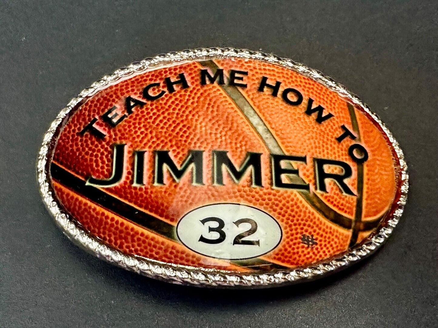 Teach Me How To Jimmer Number 32 BYU Custom Artisan Basketball Sport Belt Buckle