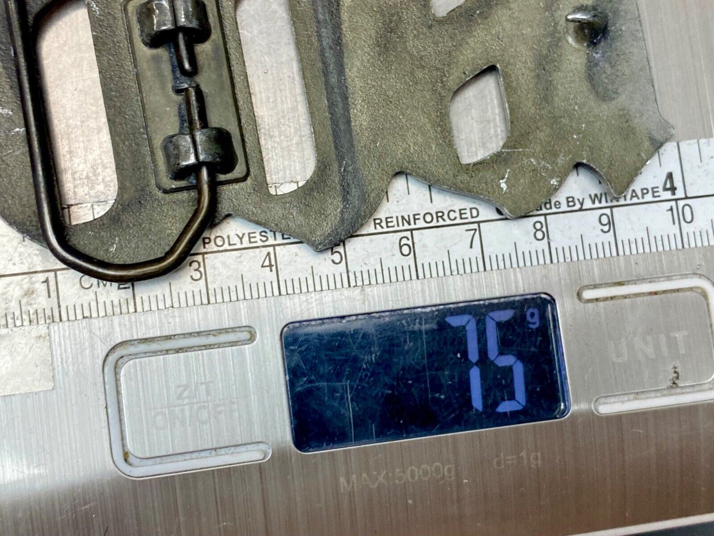 1990s Vintage 1800 Tequila Advertising block letter cut out Belt Buckle
