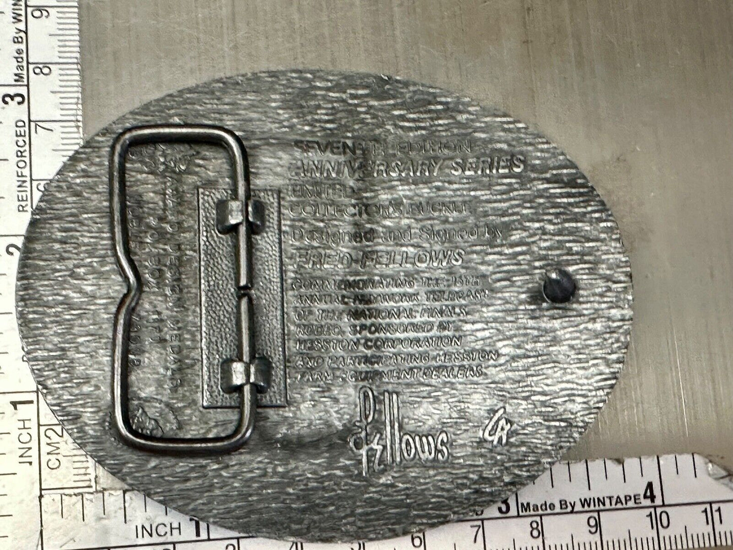 1989 National Finals Rodeo NFR Award Design Medals Belt Buckle