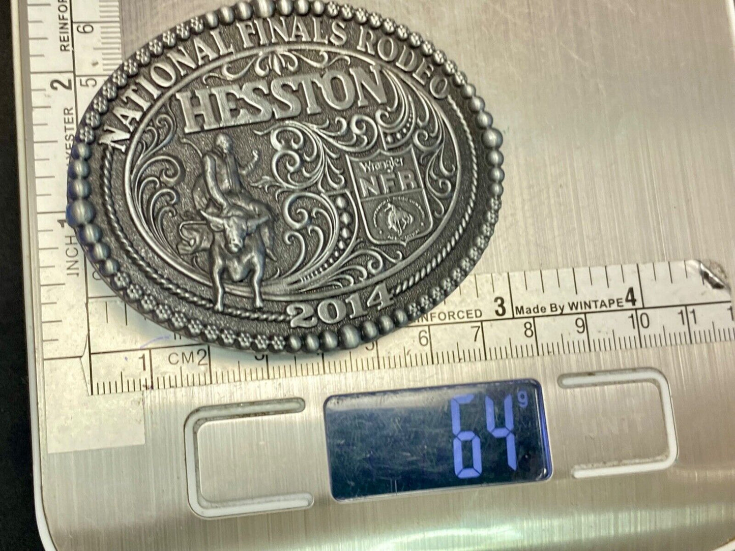 2014 Nos Youth Size Nfr National Finals Rodeo Montana Silversmiths Belt Buckle