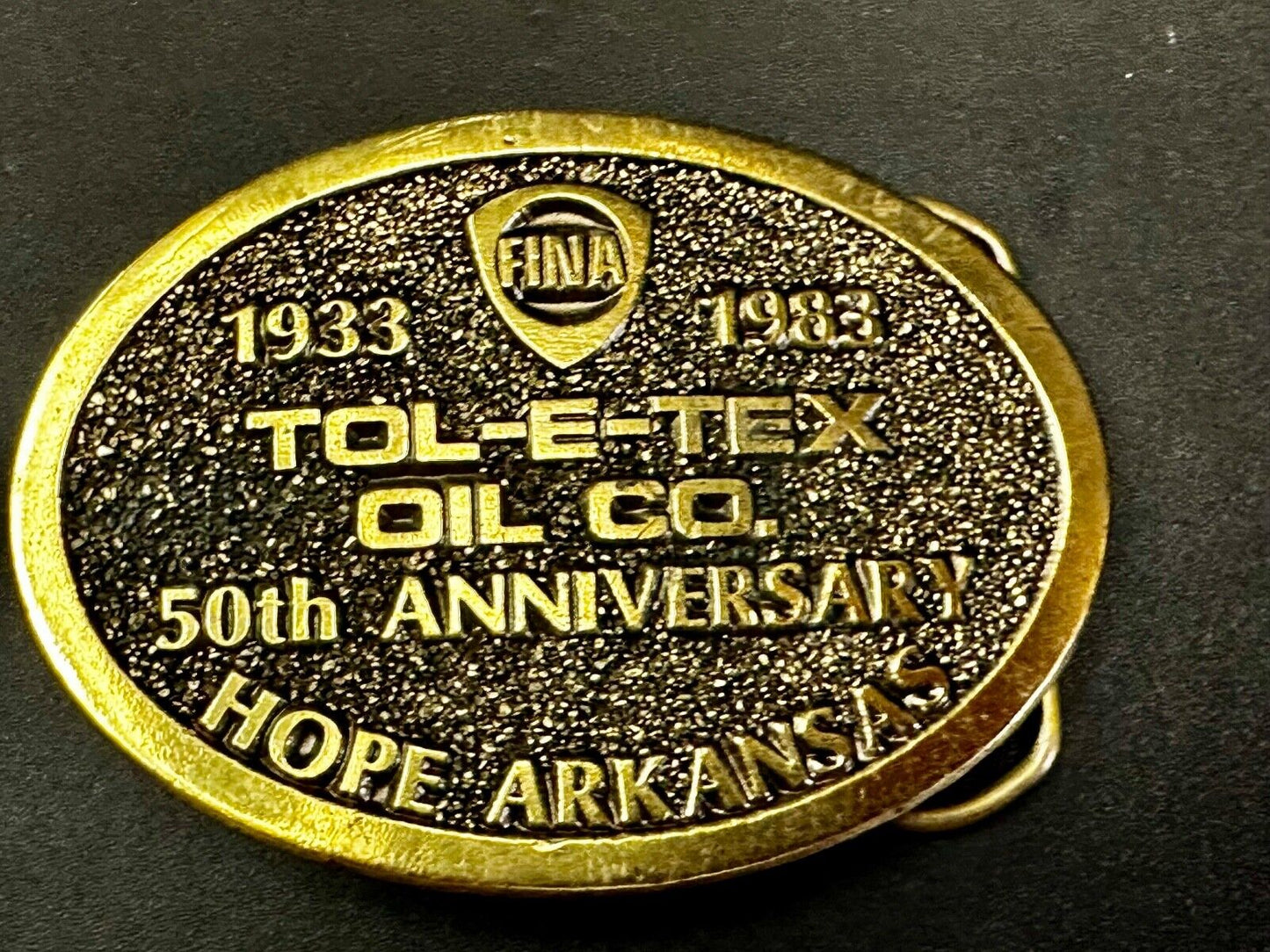 TOL-L-Tex Oil Company Hope Arkansas 50th Anniversary Great American Belt Buckle