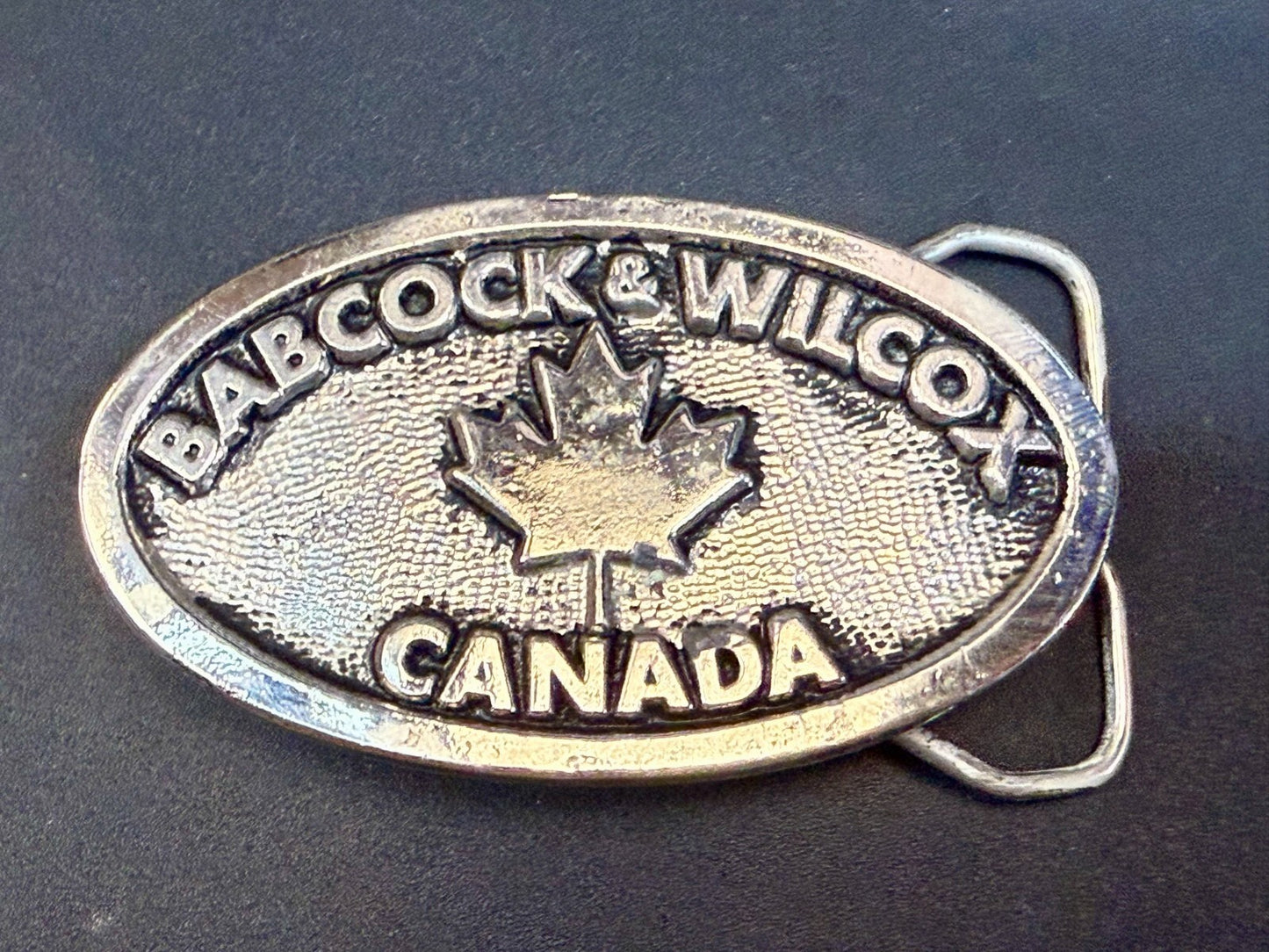 BABCOCK & WILCOX CANADA Clean Energy Com. Silver Tone Commemorative Belt Buckle