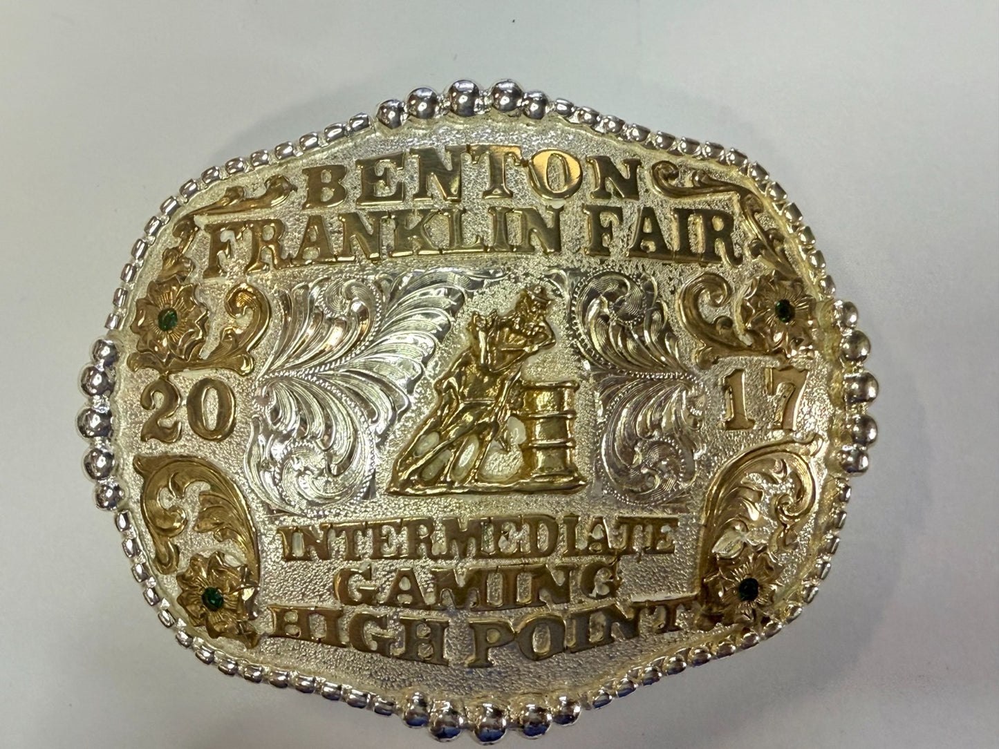 Benton Franklin Fair 2017 Gaming High Point Trophy Belt Buckle by Corriente