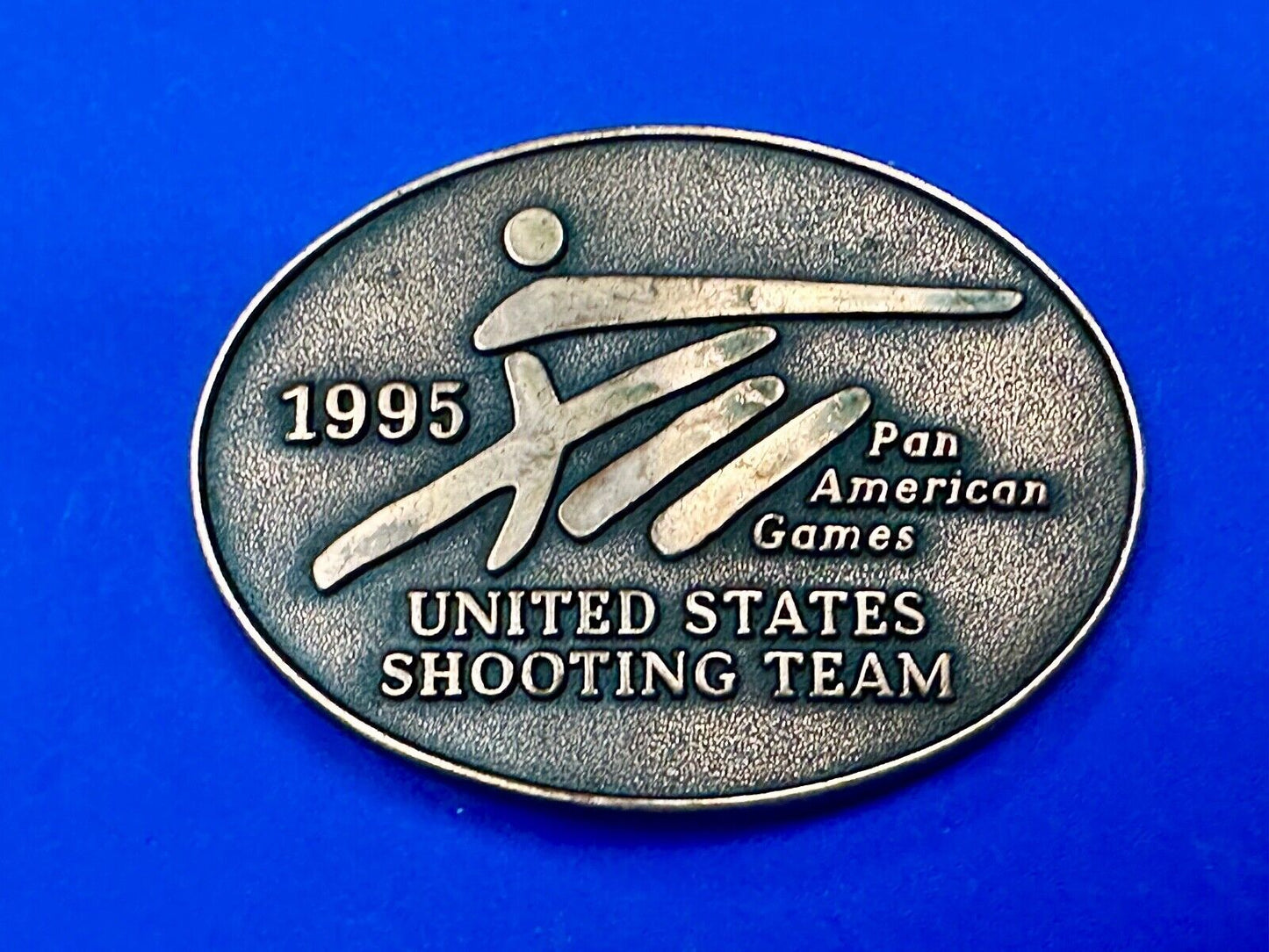1995 United States Shooting Team Pan American Games PanAm belt buckle