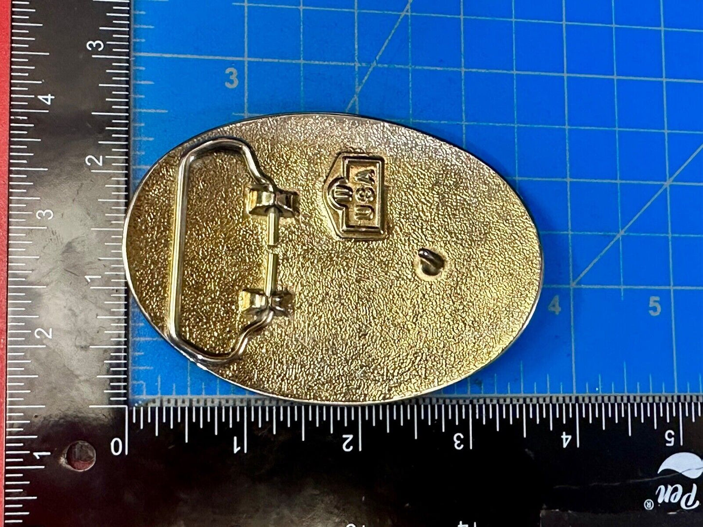 The Great State of Texas Star & Flag & Pride! USA made belt buckle marked W