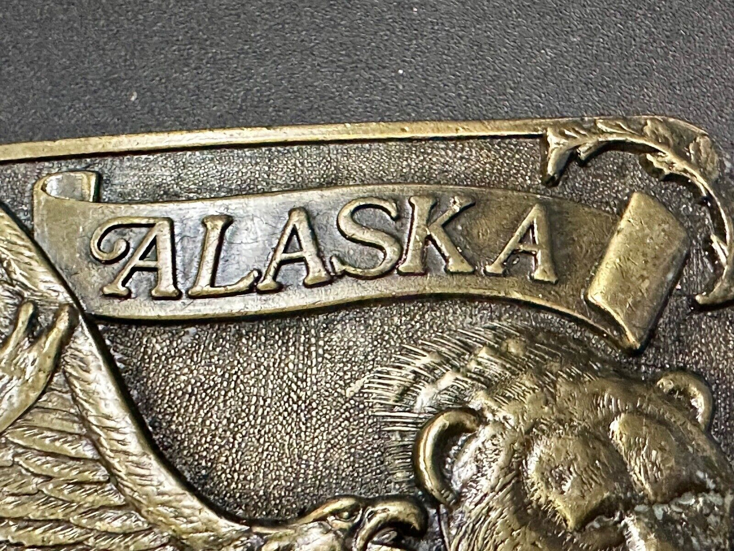 Alaska the great land State Wildlife Commemorative belt buckle. by RJ