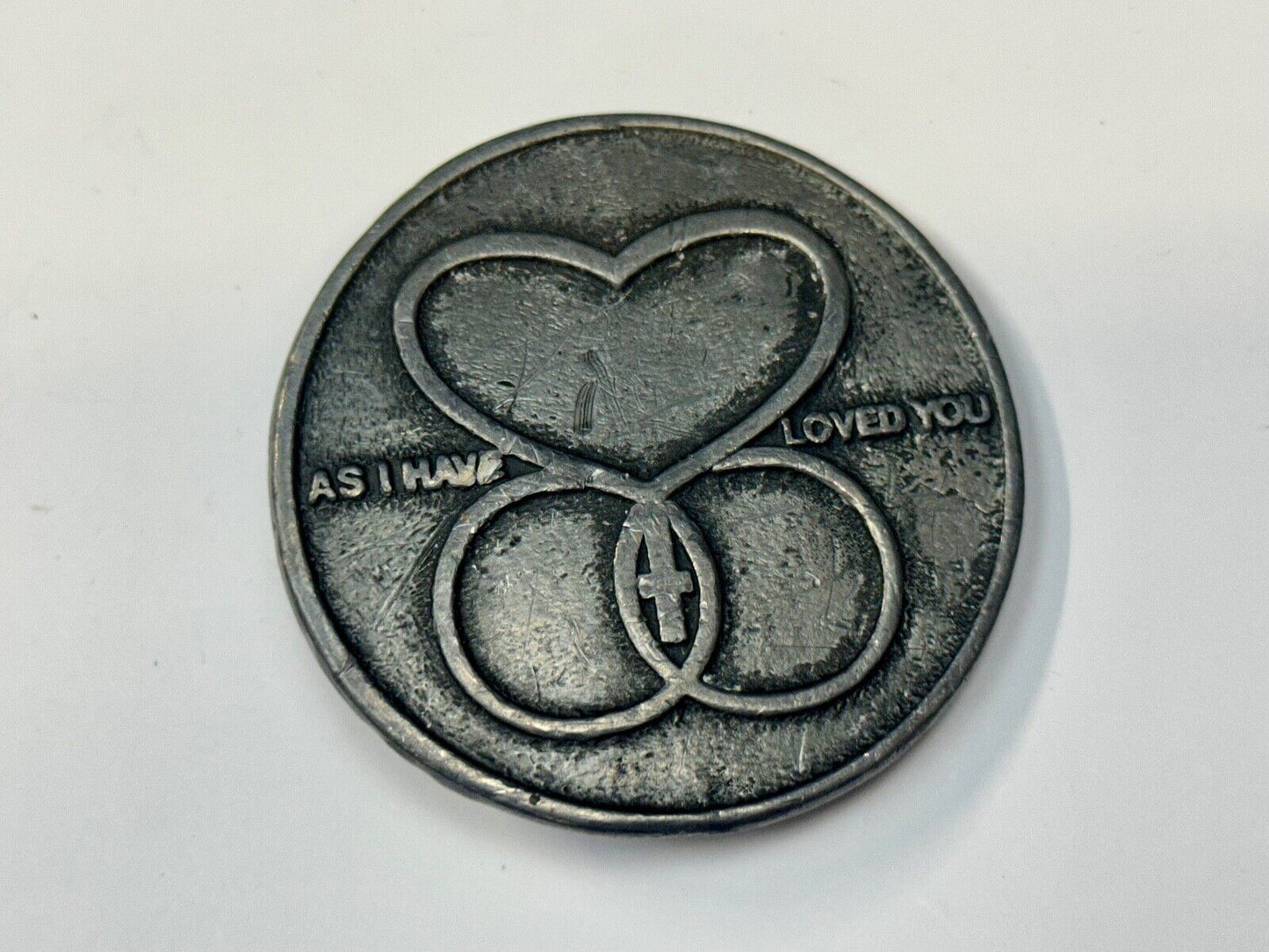 AS I HAVE LOVED YOU - Round heart star of David religion Jesus belt buckle
