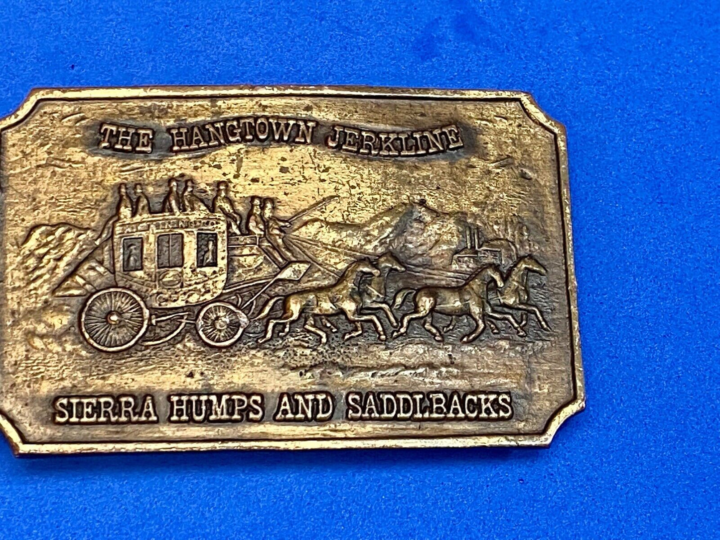 The Hangtown Jerkline - Sierra Humps And Saddlebacks Stagecoach Belt Buckle