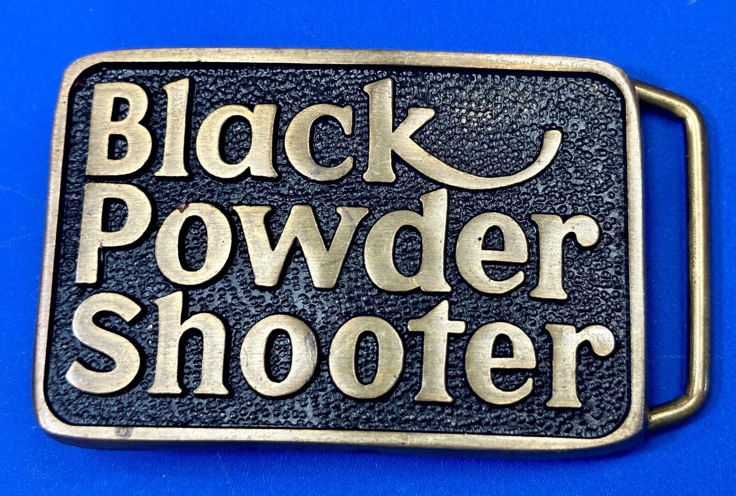 Black Powder Shooter Guns & Ammo Vintage Solid Brass belt buckle by BTS