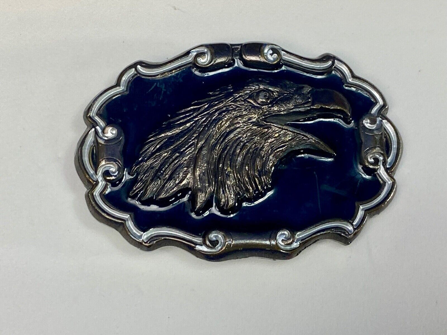 Vintage 1991 The Great Eagle Head Beak Bust - Great American Belt Buckle Co