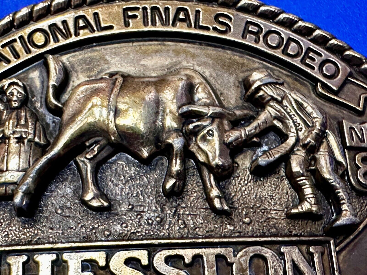 1981 Hesston National Finals Rodeo NFR Cowboys Belt Buckle - 7th edition