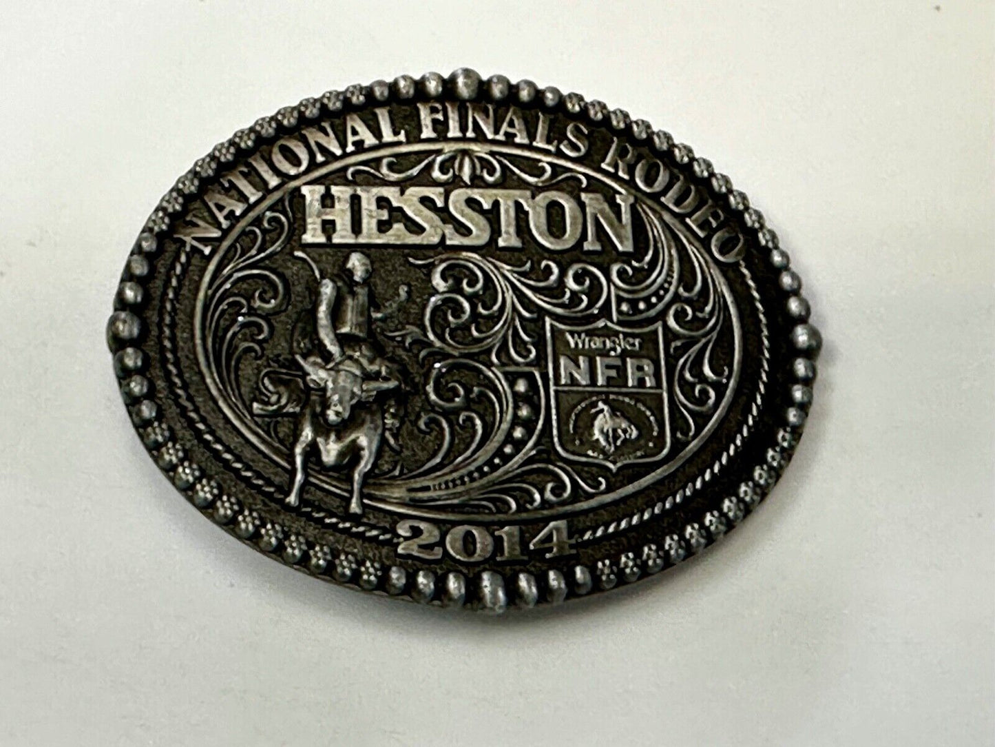 2014 National Finals Rodeo NFR Cowboy Montana Silversmiths Youth Belt Buckle
