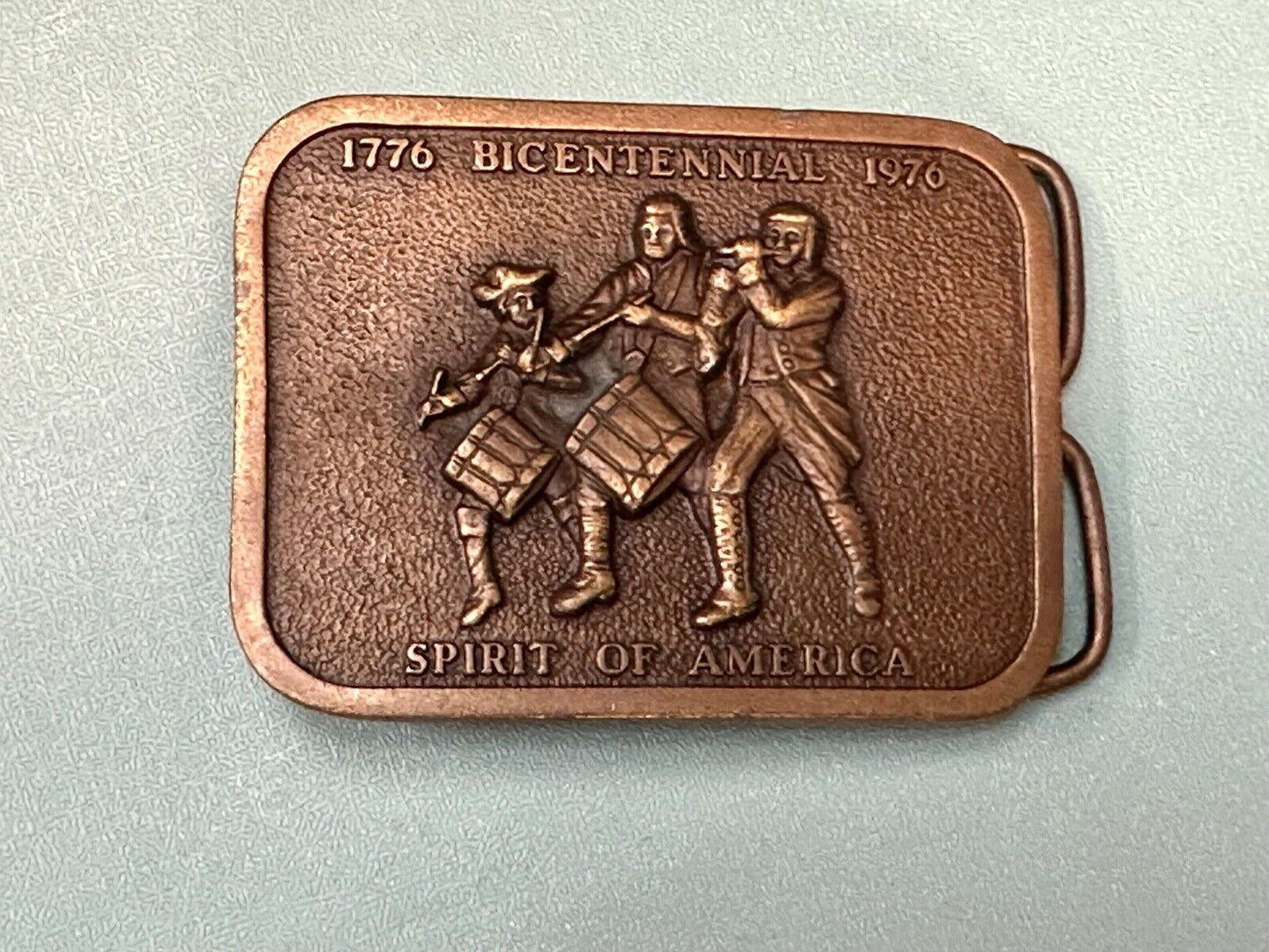 Vintage Bicentennial - Spirit of America Patriotic USA bergamot belt buckle