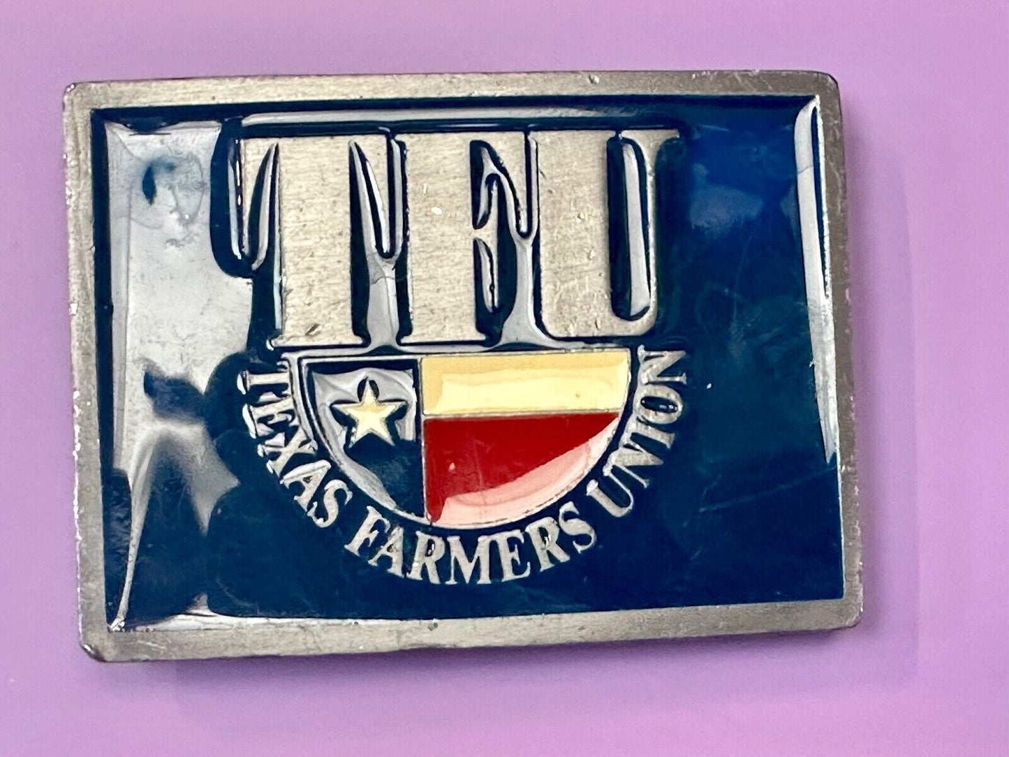 belt buckle Texas Farmers Union