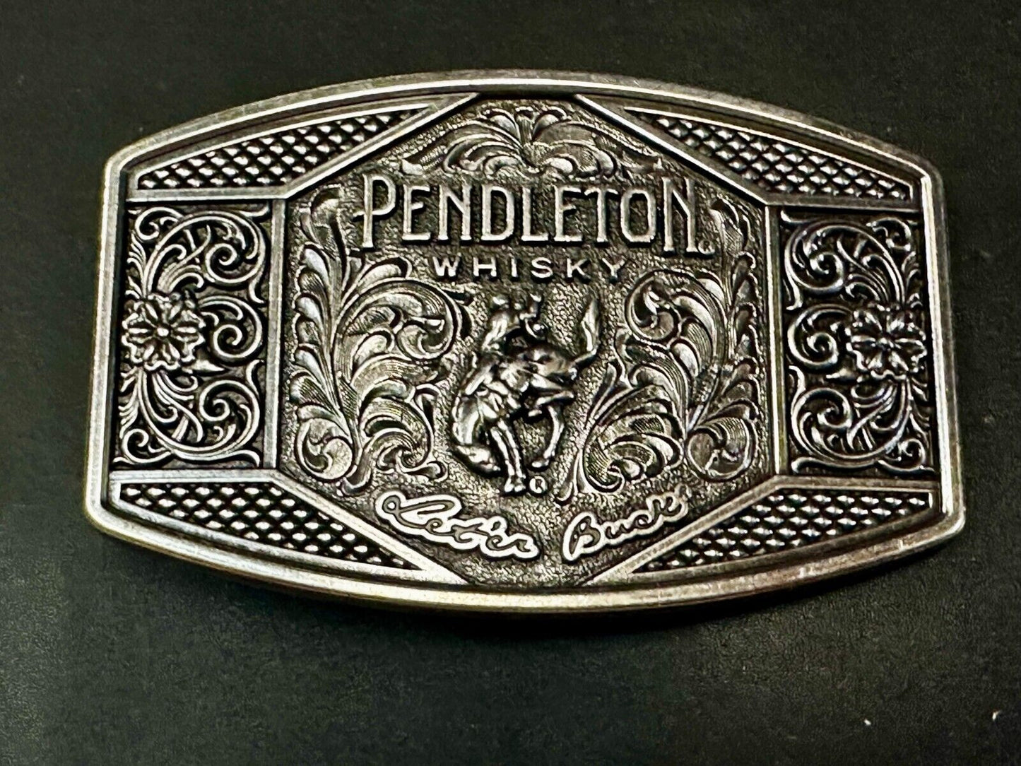 2022 Pendleton Whiskey Let'er Buck Rodeo Cowboy Montana Silversmiths Belt Buckle