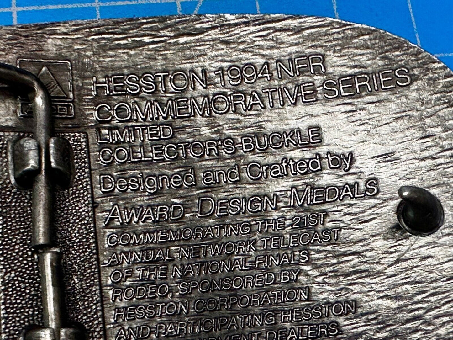 1994 ADM Hesston NFR National Finals Rodeo Cowboys Western Belt Buckle