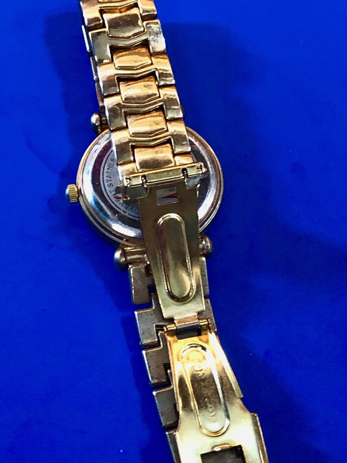 Beautiful Ma bella quartz gold tone women's Ladies watch - rhinestone accents