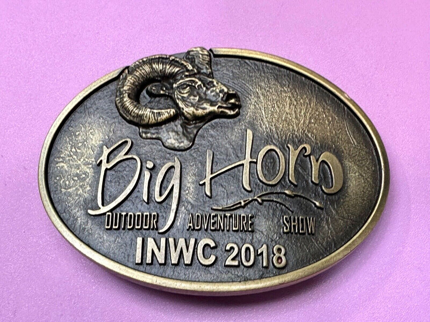 BIG HORN SHOW 2018 Outdoor Adventure Inland N.W. INWC Spokane WA Belt Buckle