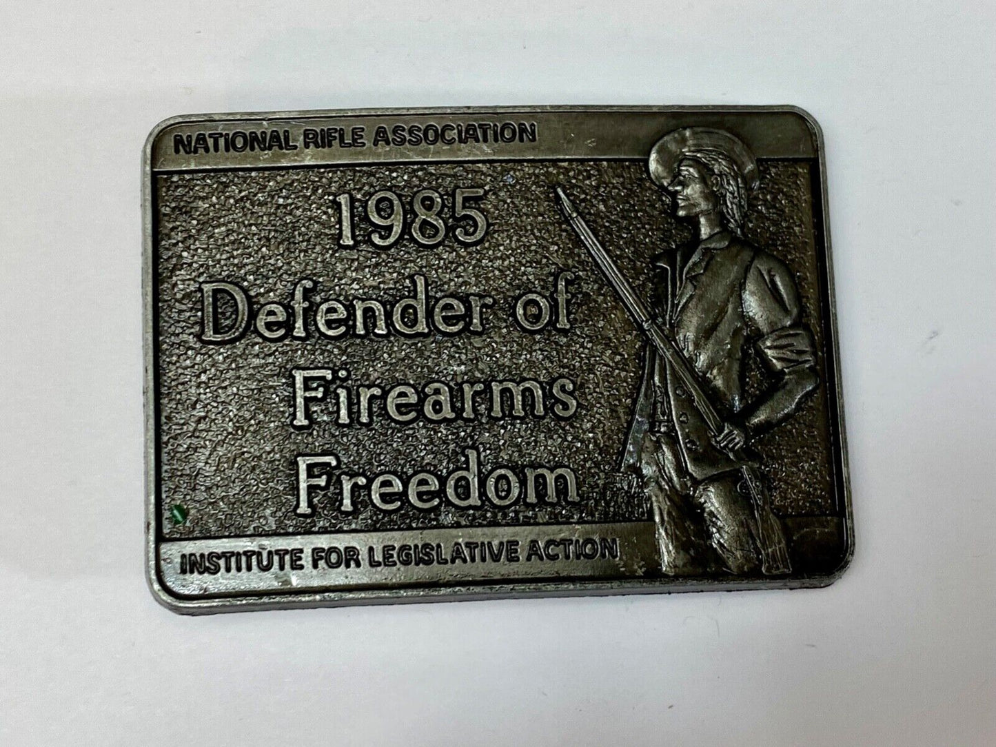 1985 Defender of Firearms Freedom - Institute for leglistave Action belt buckle