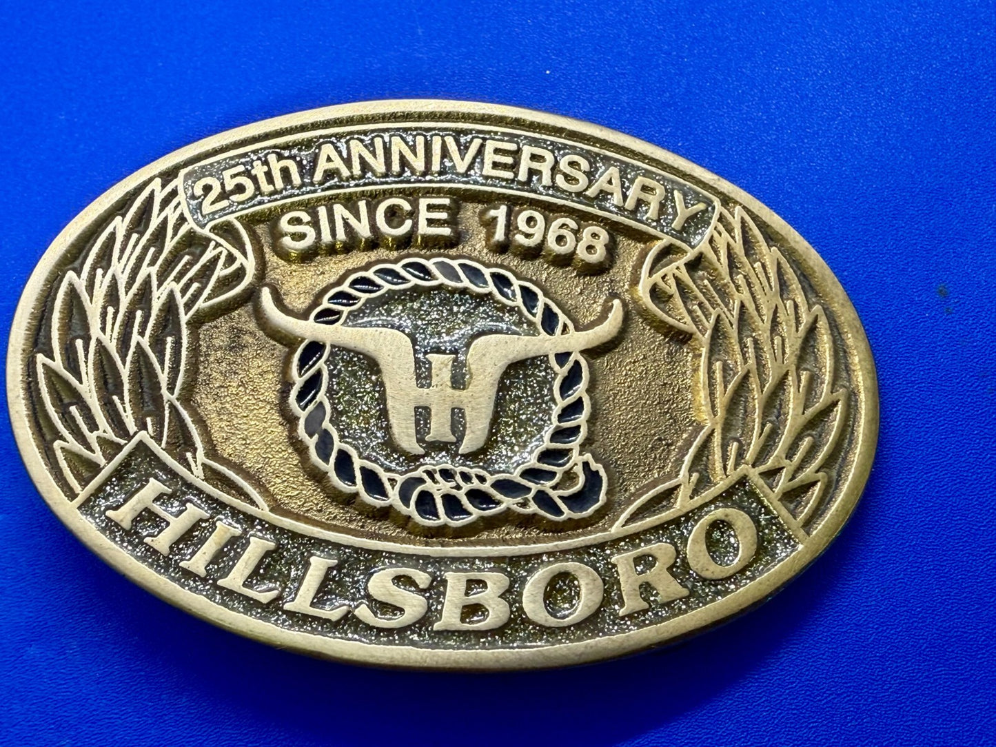 25th Anniversary Since 1968 Hillsboro Solid Brass Limited DynaBuckle Belt Buckle