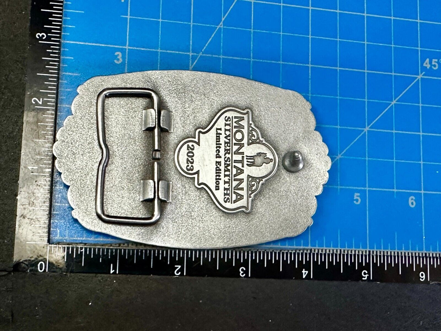2023 Pendleton whiskey Let'er Buck Rodeo Cowboy Montana Silversmiths Belt Buckle