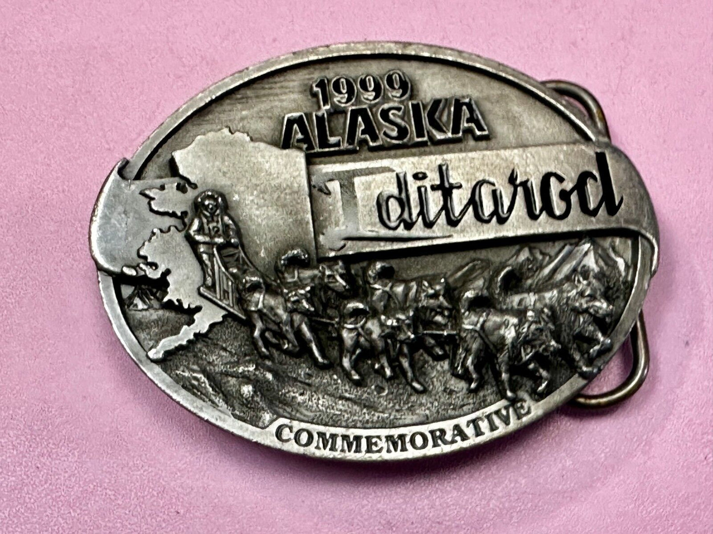1999 Alaska Iditarod Commemorative Belt Buckle by Siskiyou