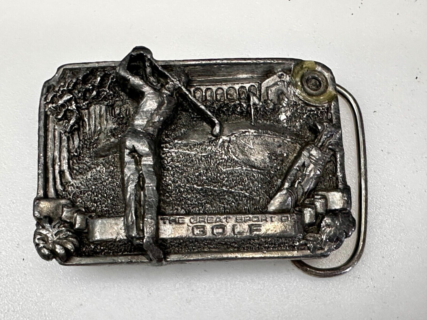 The Great Sport of Golf Golfer Vintage Belt Buckle by Bergamot Brass Works L-86