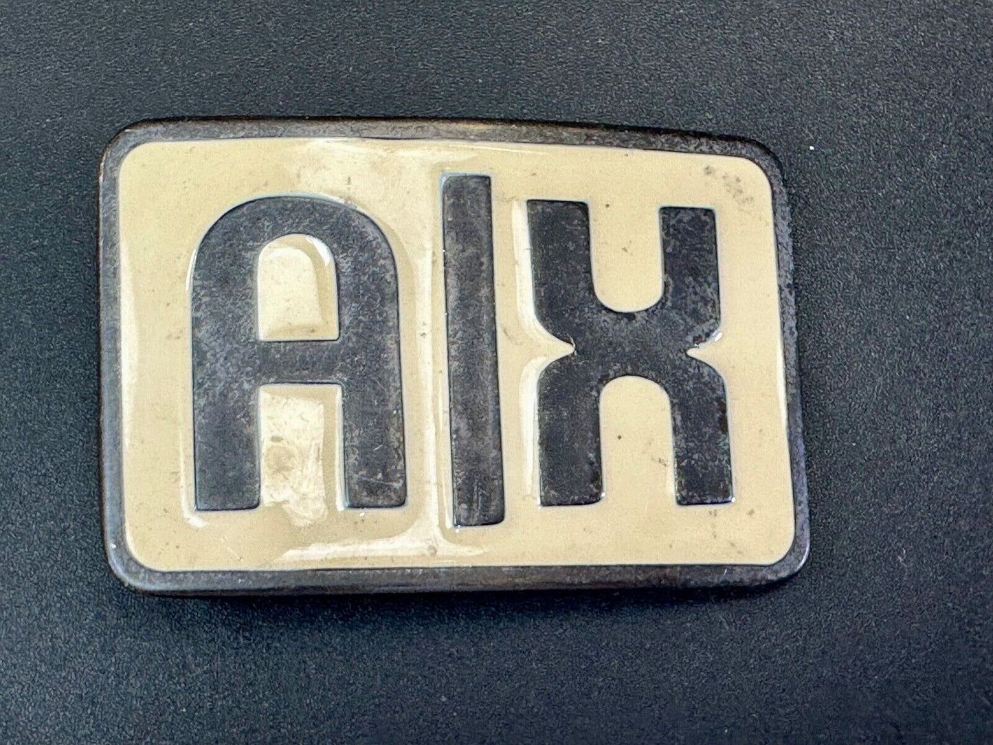 AX belt buckle. unknown to me - Estate Find